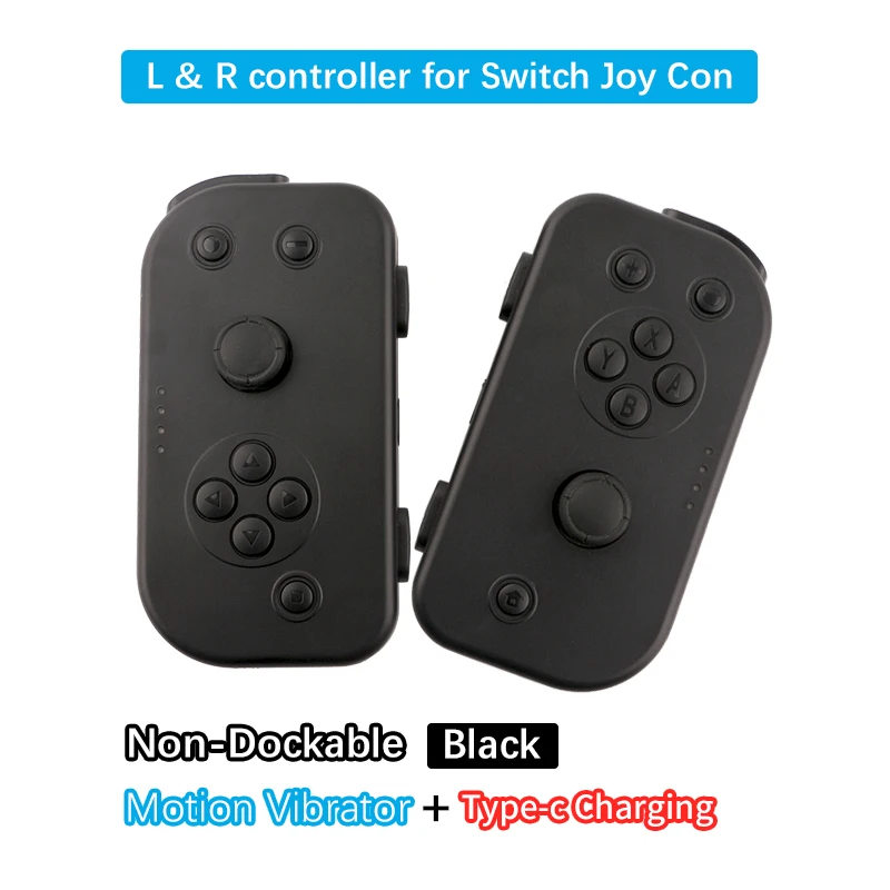 Левый и правый контроллеры совместимы с консолью nintendo Switch как замена контроллера Joy Con(красный/синий - Цвет: Black Joy Non-Dock