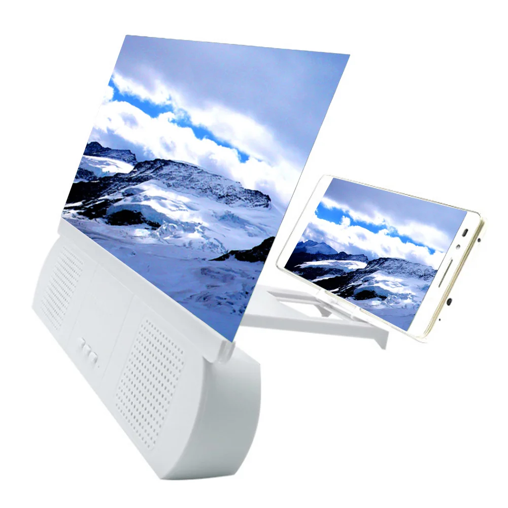 

10Inch 3D Screen Magnifier with Bluetooth Speaker Movies Amplifier for IOS Android Phones OUJ99