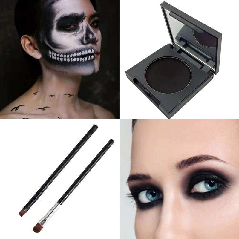 Черные Тени для век матовые одиночные дымчатые призраки клоун Хэллоуин