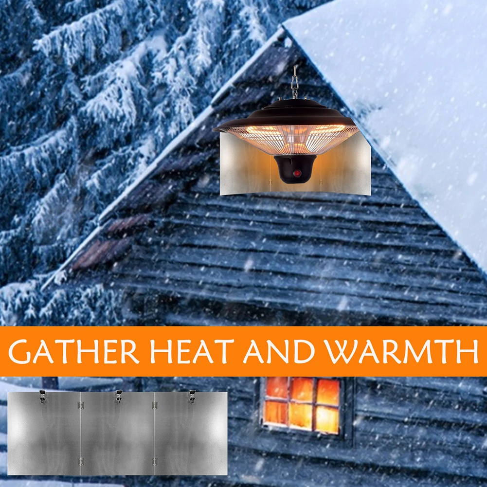 Calentador para Patio exterior, reflectante, para el a prueba de viento, de de aluminio, plegable, 90x38,1 cm|Calentadores patio| - AliExpress