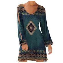 

V-Neck Sleeve Short Cocktail Dress Length Midi Flapper Vintage Tassels Women Skirt