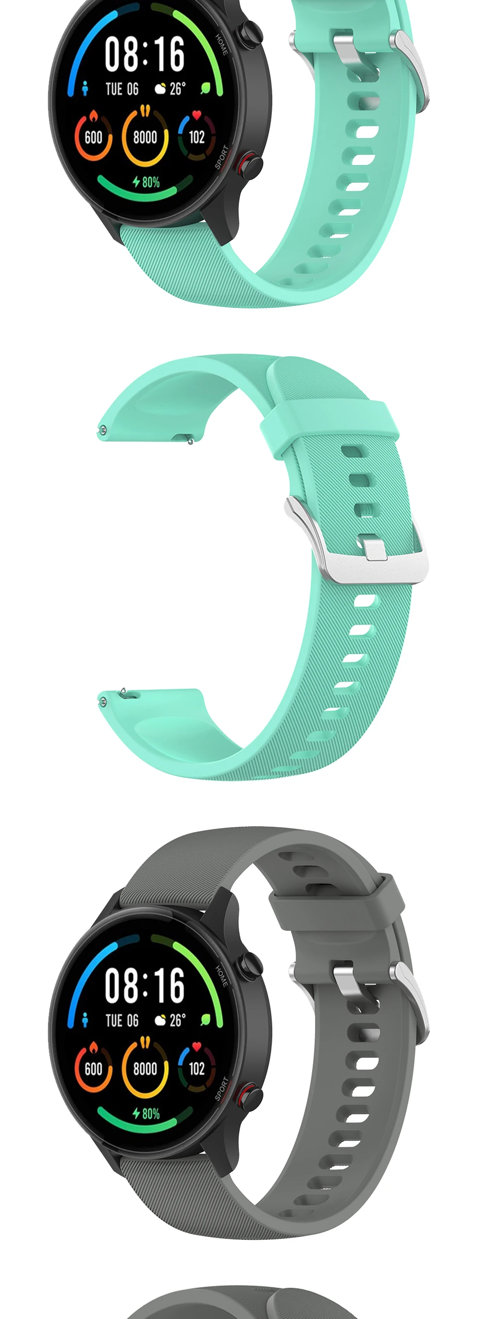 22 mm offisielle silikonerstatningsstropper for Xiaomi Mi Watch Color Sport Edition-bånd for Mi Watch Color Armbånd Klokkebånd Correa