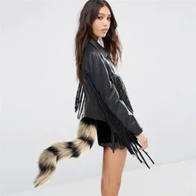 Novetly Реалистичный искусственный мех лисий хвост регулируемый ремень сексуальный Пушистый кот хвосты Хэллоуин вечерние аксессуары для косплея J6