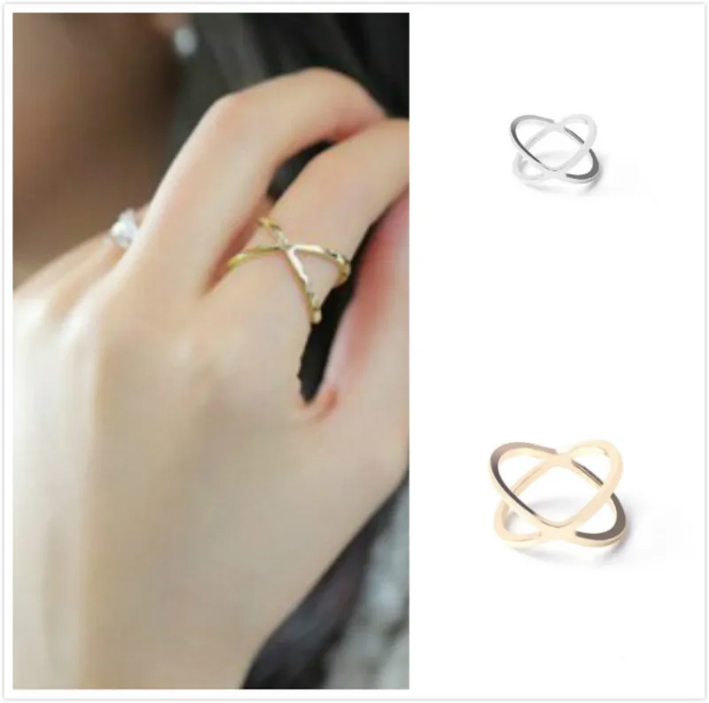 

Trending Hollow Cross Couple Ring for Women Simple Design Gold Silver Color Punk Knuckle Rings Women Accessories Gifts for Girls