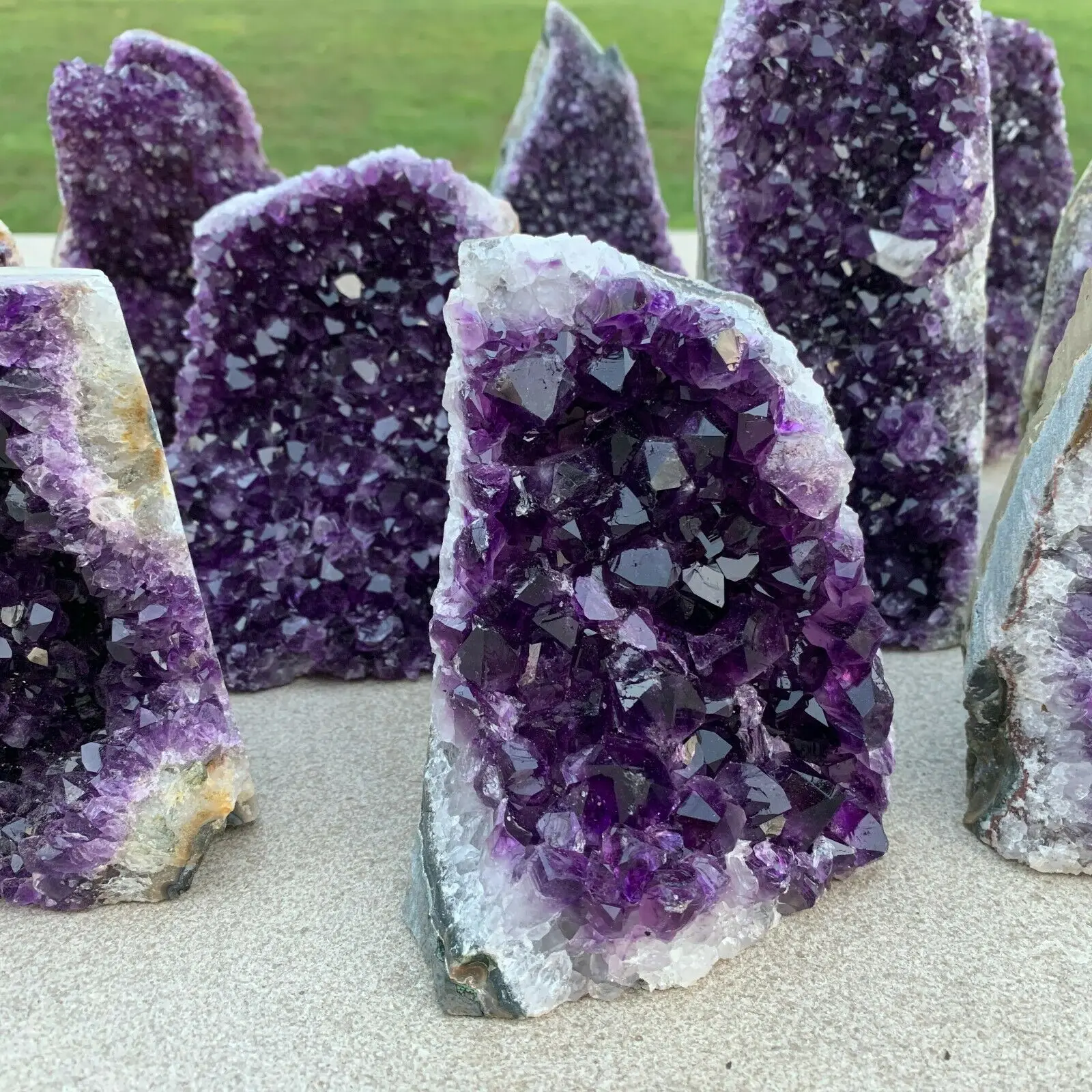 Tog Quality Hote Uruguary Dark Purple Amethyst Cluster Natural Amethyst Geode Chakra Crystal Decoration 3