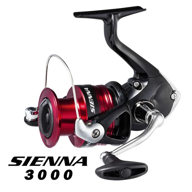 SHIMANO SIENNA Spinning Fishing Reel Seawater/Freshwater 1000FG/2500FG/4000FG Aluminum Spool spinning reel carretilha de p - Цвет: Красный