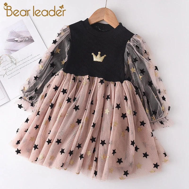 

Bear Leader Girls Autumn Fashion Dresses 2020 New Kids Polka Dot Costumes Elegant Party Outfits Children Vestidos Cool Clothes