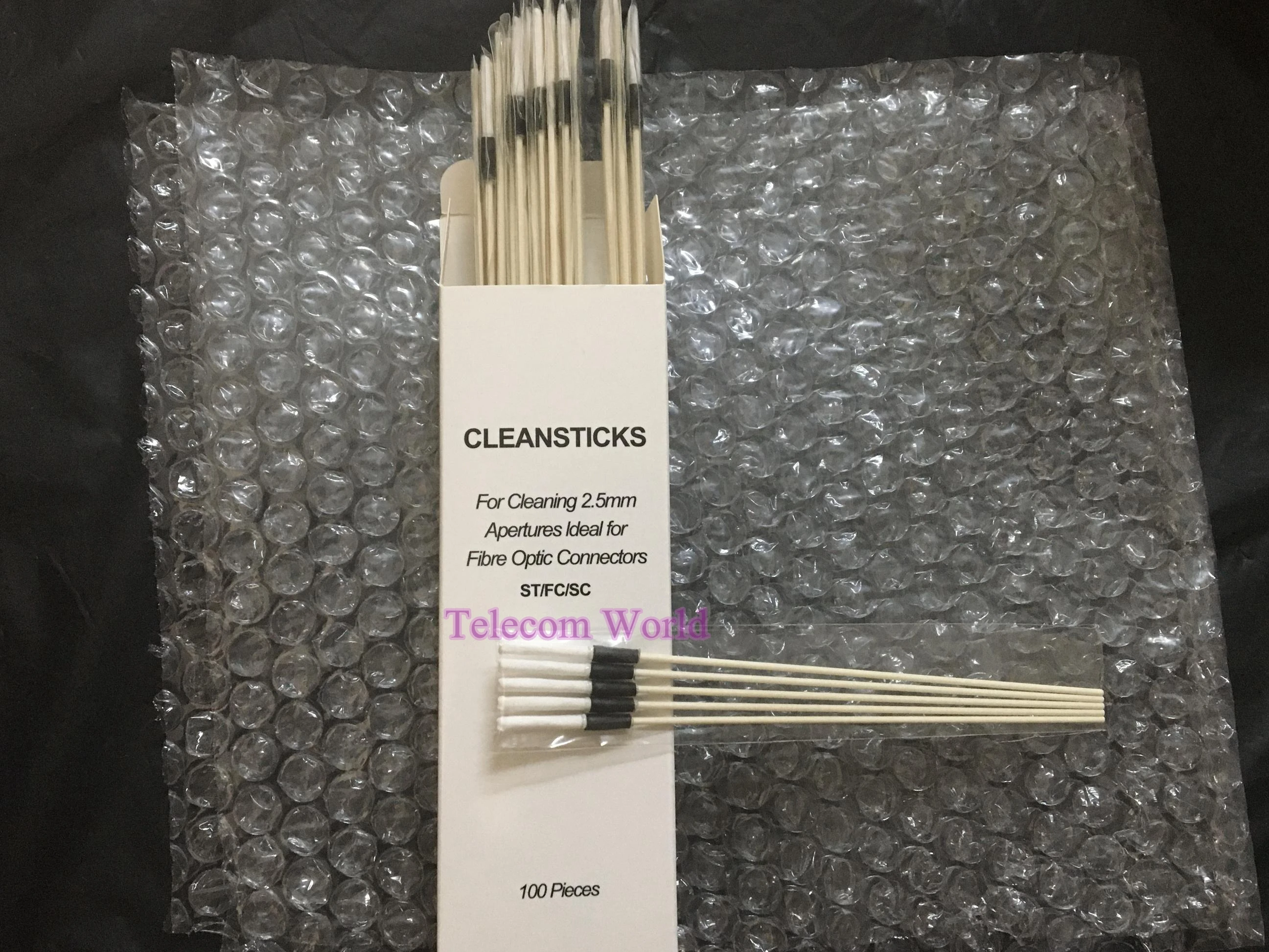 Free Shipping 100pcs/pack 2.5mm Fiber Optic Cleaning Sticks Cleaning Swab for FC/SC/ST Connector