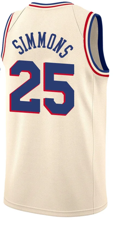 20 Markelle Fultz 21 Joel Джерси embiid 25 Бен Симмонс 3 Аллен Айверсон 17 J.J. Баскетбольные майки Redick город - Цвет: 2018 the city