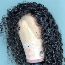 Brazilian Curly Lace Front Human Hair Wigs Short Bob Wig Pre Plucked with baby hair For Black Women 4×13 Freeshipping Dollface