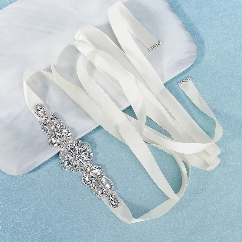 Bridal Waistband Bridal Rhinestone Belts for Women Wedding Accessories Crystal Fashion Prom Dress Belt Strass Bride Sash Bridesmaid Gift