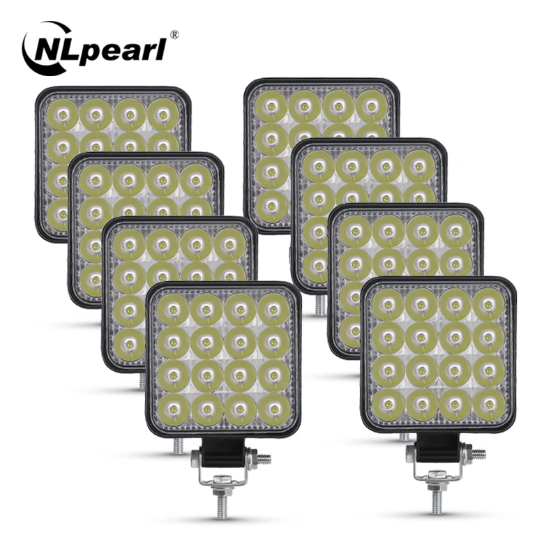

Nlpearl Mini LED Work Light 42W 48W LED Light Bar 12V 24V Square Sportlight LED Bar For Offroad Jeep Truck 4X4 4WD Car SUV ATV