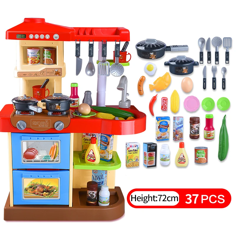 pink colour kitchen set