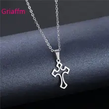 2021 Fashion Cross Necklace for Women Stainless Steel Clavicle Cross of God Prayer Jesus Pendant Necklace Accessories Jewelry