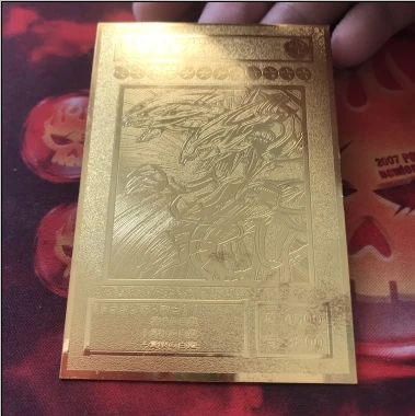

YU GI OH One Piece Gold Card Metal Card Handling Random Shipping Collection Card Children's Toys Gifts