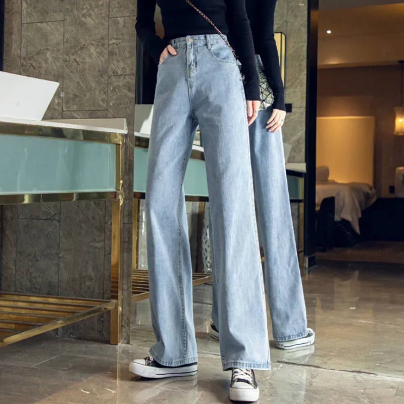 Vintage High Waist Wide Leg Straight Loose Jeans for Women XS S M L XL|Jeans|  - AliExpress