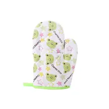 Мультяшные Животные Печатные хлопчатобумажные духовые перчатки термостойкие рукавица кухня приготовления рукавица и прихват для микроволновой печи изолированные Нескользящие перчатки