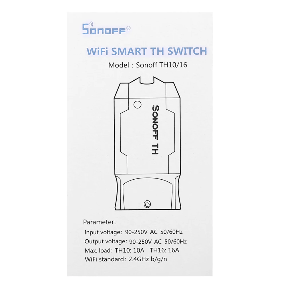 SONOFF TH10 TH10 переключатель и датчик Ds18b20 водонепроницаемый зонд Wi-Fi температура с дистанционным управлением беспроводной монитор для умного дома
