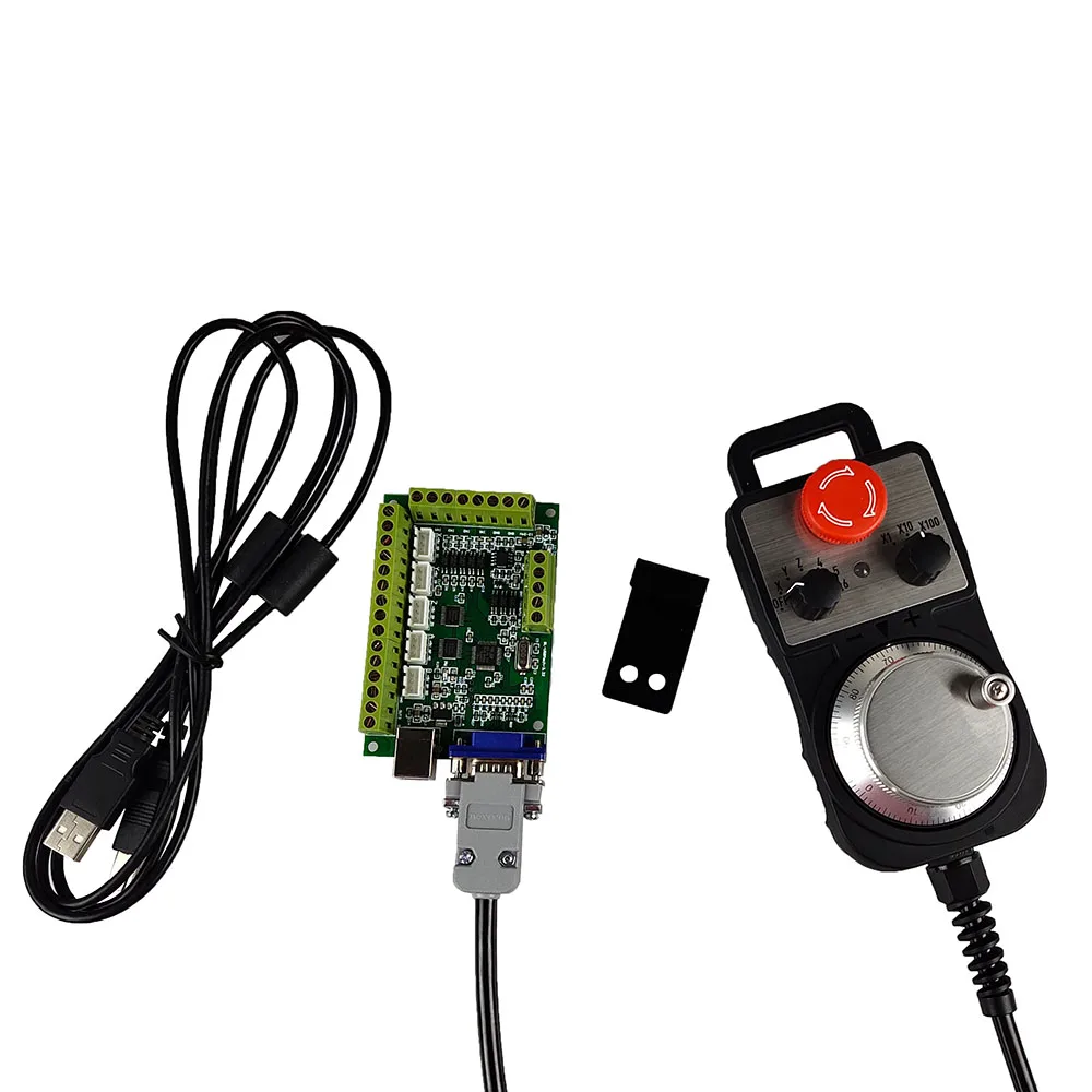 Mach3 USB 모션 제어 시스템 4 축 모션 설정 비상 정지 전자 핸드 휠 556 스테퍼 드라이버 nema23/57 3nm 모터