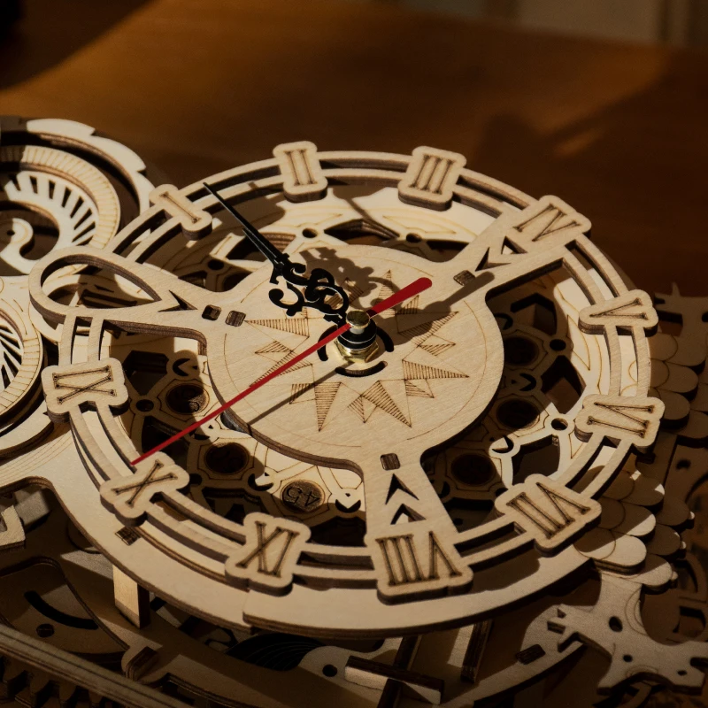 Robotime Rokr 161 шт креативные DIY 3D часы сова деревянная модель наборы строительных