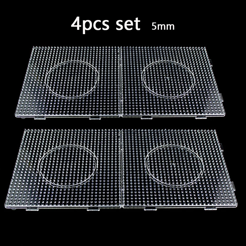 Circle Puzzle Template Pegboard Bead Educational-Toys Square-Shape Creative Hama