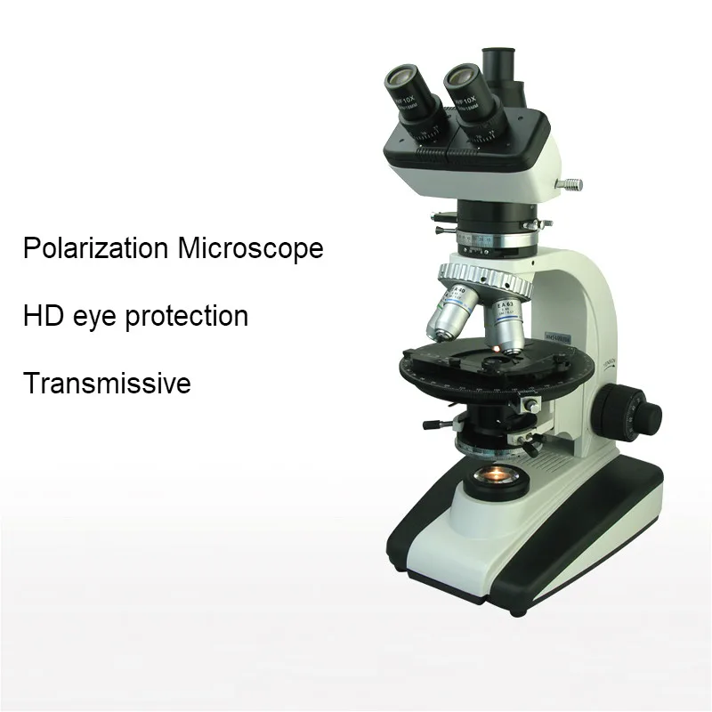 Тринокулярная передача поляризационный микроскоп 40X-630X использование для кристаллов/пород/минералов/веществ с бипреломлением