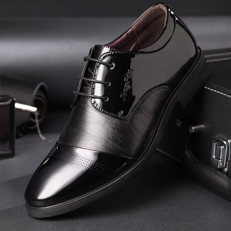 Tanie Mazefeng 2019 nowe formalne buty mężczyźni Pointed Toe