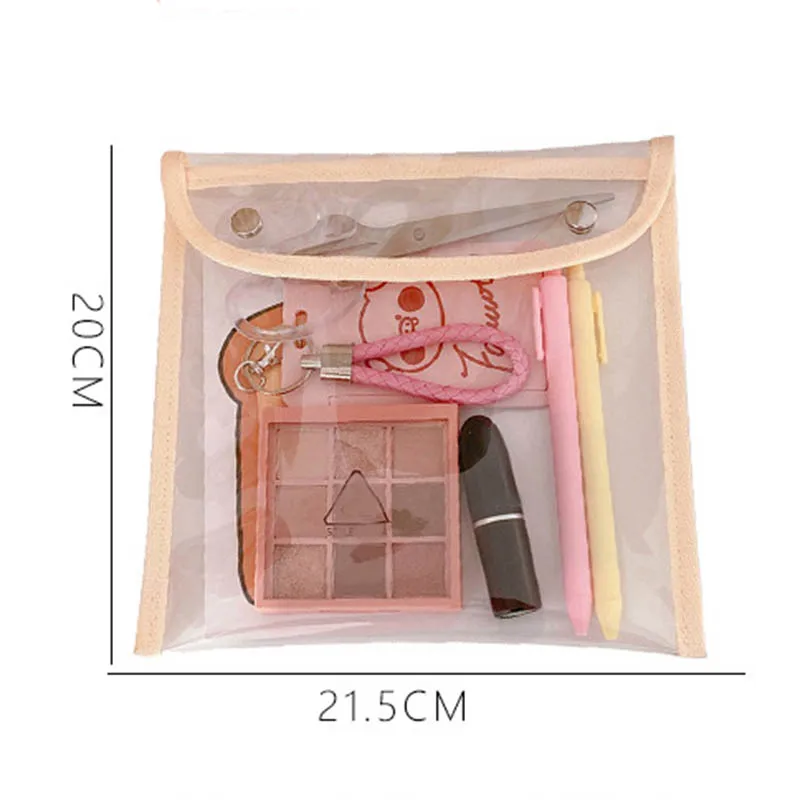 Fashion Simple Transparent Waterproof Girls Travel Cosmetic Bag Makeup Case Handbag Organizer Storage Pouch Toiletry Wash Bag