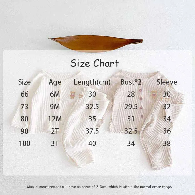 baby clothing set long sleeve	 MILANCEL Spring Baby Clothes Bear Cardigan and Pants 2Pcs Casual Boy Sets Long Baby Girls Suit Baby Clothing Set discount