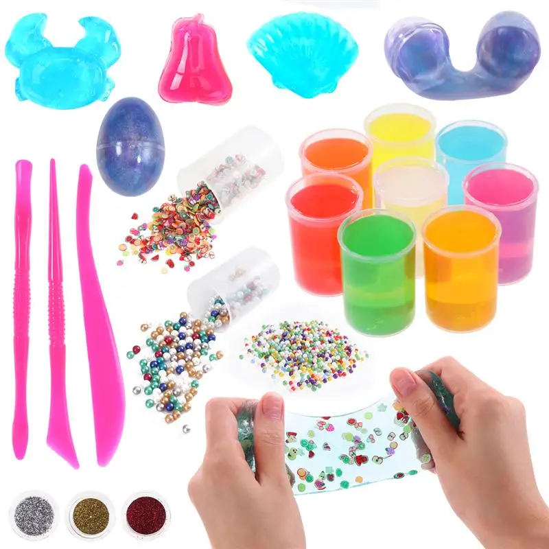 

Set of Fluffy Slime Magic DIY Clay Balls Slime Soft Stretchy and Non-sticky Sludge Toy Stress Relief Toy for Kids and Adults