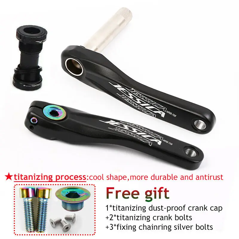 MTB Crankset 170 GXP с прямым креплением, кривошипный дорожный горный велосипед, алюминиевый BB конвертер, цепь, набор BB, Аксессуары для велосипеда - Цвет: crank-BB