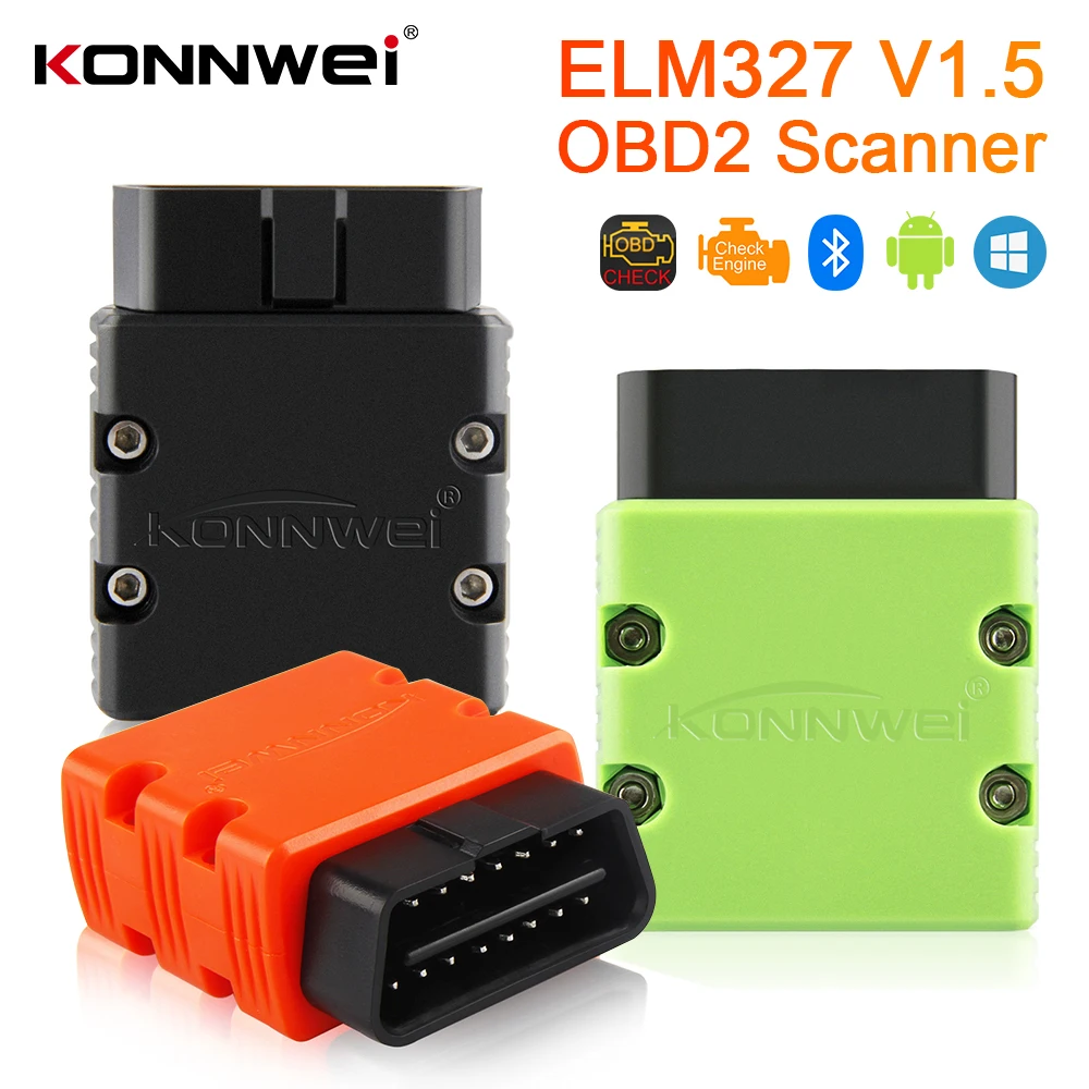 Автомобильный сканер KONNWEI ELM327 V1.5 KW902 Mini OBD2 Bluetooth инструменты для Android/ПК