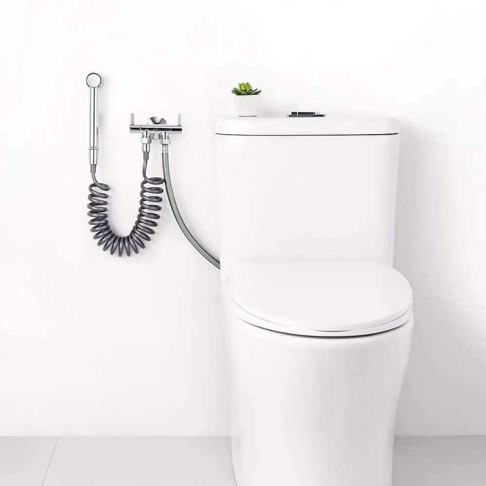 Color : Black Faucets Accessories Submarine ABS Bathroom Handheld Bidet Sprayer Portable Toilet Shower Head Sprayer Set Personal Hygiene w/ 3m PC Retractable Hose 