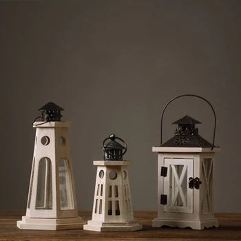 

Vintage Wooden Candle Holder Decoration Lantern Decorativas Vintage Lantaarn Kandelaar Wall Candle Holders Tea Light LLC030