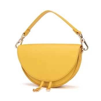 

High Quality Women Crossbody Bag Semicircle Saddle Bags Pink Yellow Green Cute Shoulder Bags for Female Handbags Designer Bolsas