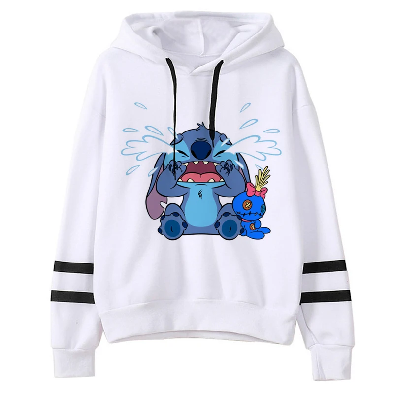 Kawaii Stitch Ohana Hoodies Women Disney Cartoon  Lilo Stitch Graphic Streetwear Anime Unisex Korean Style Sweatshirts Female