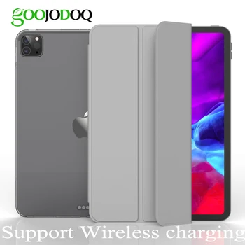 

GOOJODOQ for iPad Pro 11 Case 2020 Pro 12.9 2018 2020 Case Funda Support Wireless Charging for Apple Pencil Soft TPU Cover