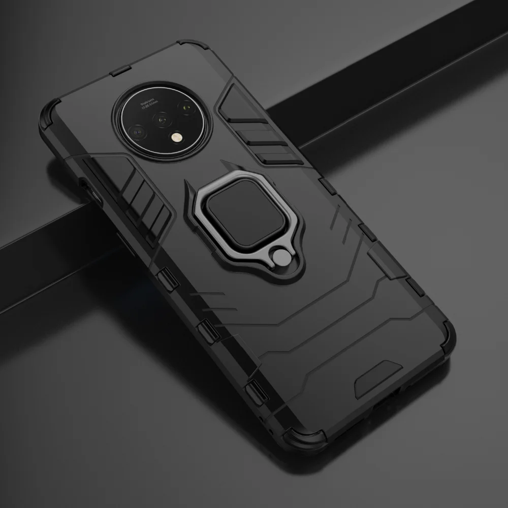 Для Oneplus 7T чехол, роскошное кольцо, задняя крышка, подставка, броня, противоударный чехол для Oneplus 7 T, чехол