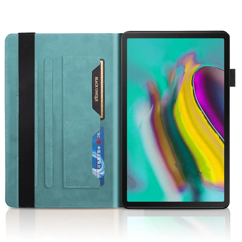 Capa de Couro pu com Flor em Relevo para Samsung Galaxy Tab S5e s5 e 10 Polegadas - Imagem 2