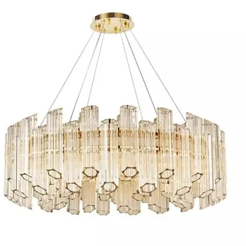 

Luxury Post Plum Glass Chandelier Modern Light Pendant Tube Pendant Hang Lamp Lighting Living Room Dining Room Suspend Lamp