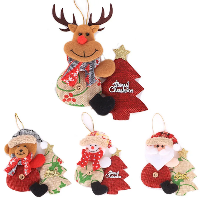 

Creative Christmas Climbing Tree Santa Ornaments DIY Christmas Cloth Snowman Dolls Christmas Party Decorations For Home Kid Gift