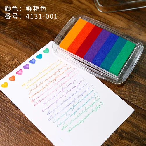 Япония KODOMO NO KAO красочная постепенная печать на стол вспышка перламутровая печать на стол зажим для счета цветная печать на стол - Цвет: 4131-00