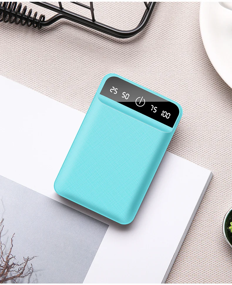 power bank 30000mah Mini Power Bank 80000mAh Four-color Optional Small Fresh Power Bank with Digital Display Dual USB Portable External Battery portable charger for android Power Bank