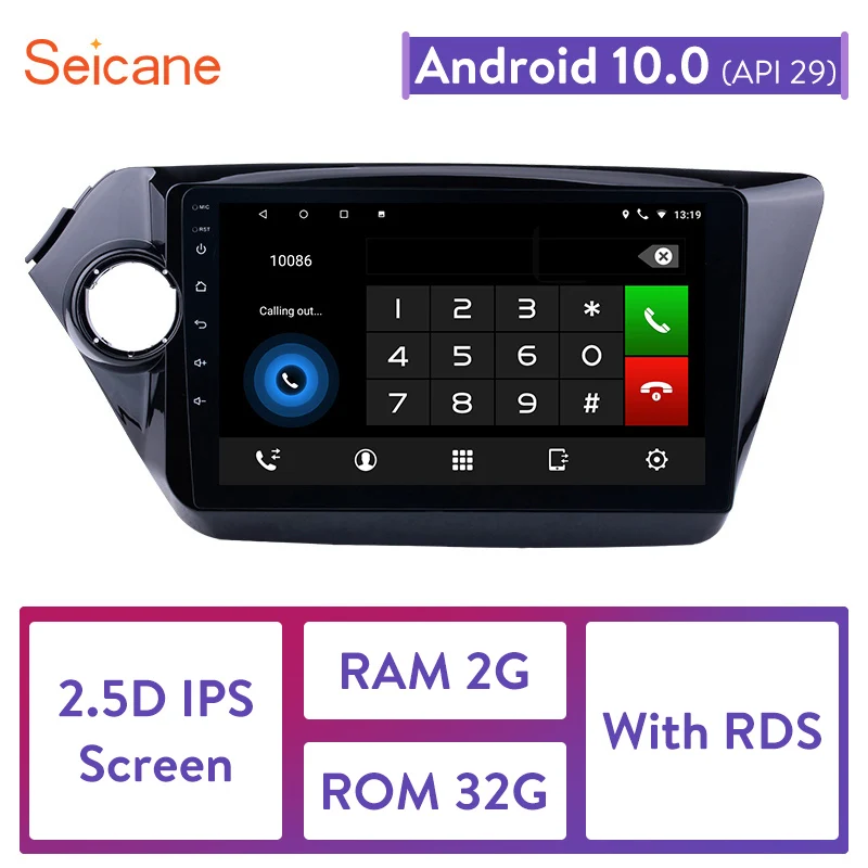 

Seicane 2Din Android 10.0 9" Car Radio For 2010-2015 Kia K2 RIO GPS Navigation Stereo Multimedia Player RAM 1GB Quad-Core