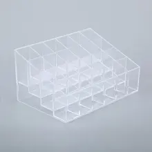 

Transparent Multifunctional Home Bedroom Lipstick Stand Case Cosmetic Makeup Tools Organizer Holder Plastic Box