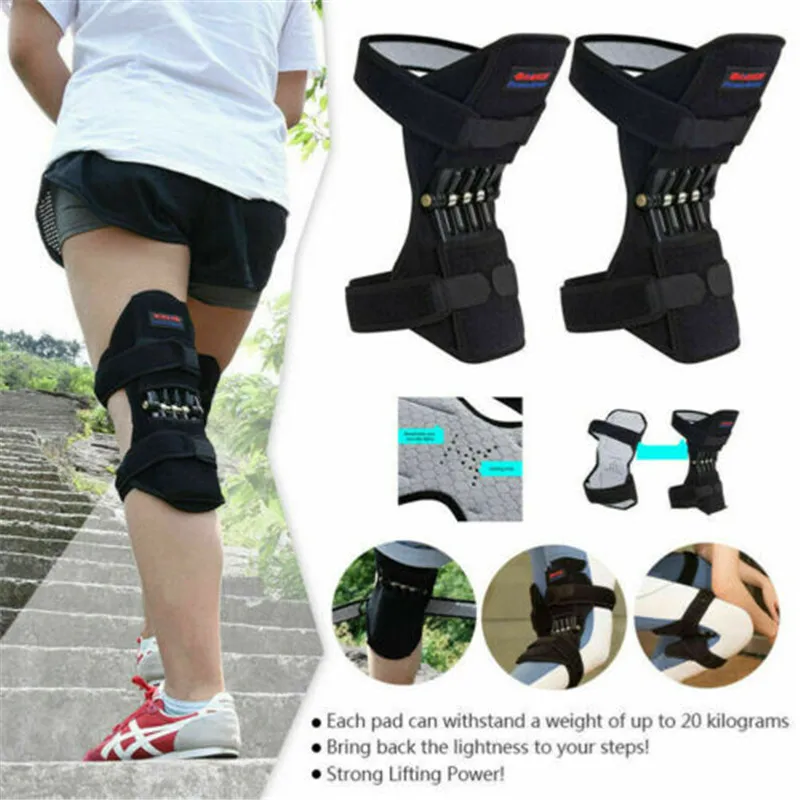 

Unisex Joint Support Knee Pad Breathable Non-Slip Lift Pain Relief For Knee Power Spring Force Stabilizer Knee Booster For Elder