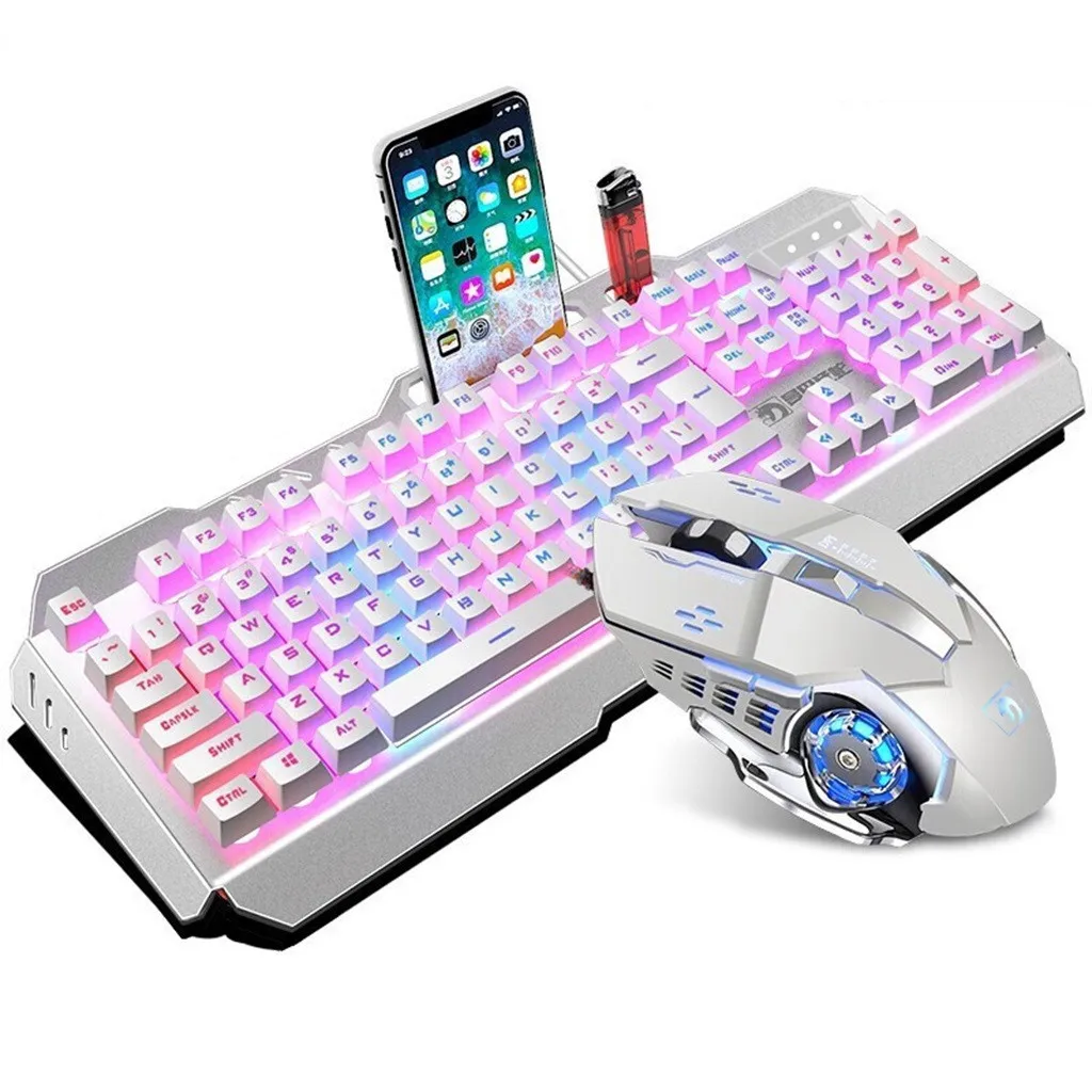 1 комплект игровая Механическая Проводная 16 RGB Подсветка эргономичная клавиатура