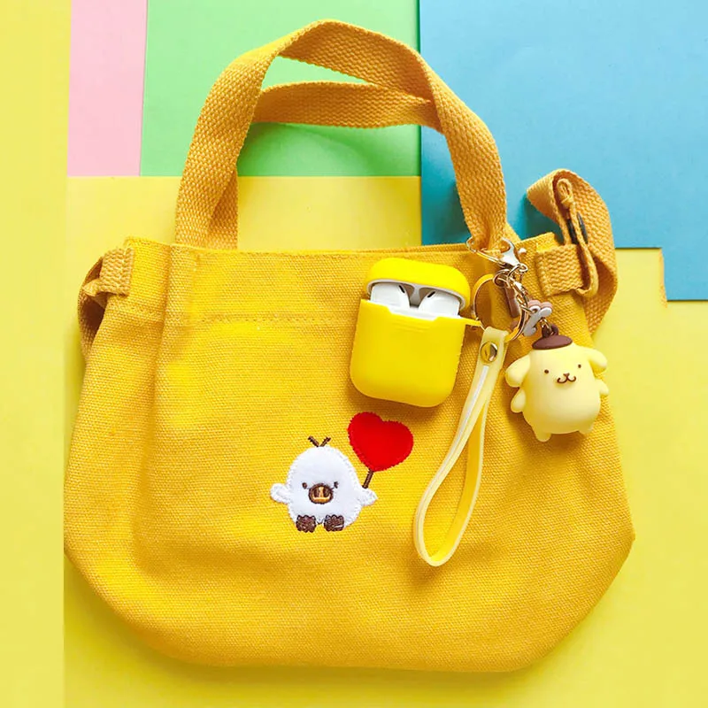Мультяшный брелок Hello Kitty для Apple AirPods 1 чехол милый KT кот Кролик Лягушка куклы Брелоки Кольцо силиконовый чехол для зарядки AirPods