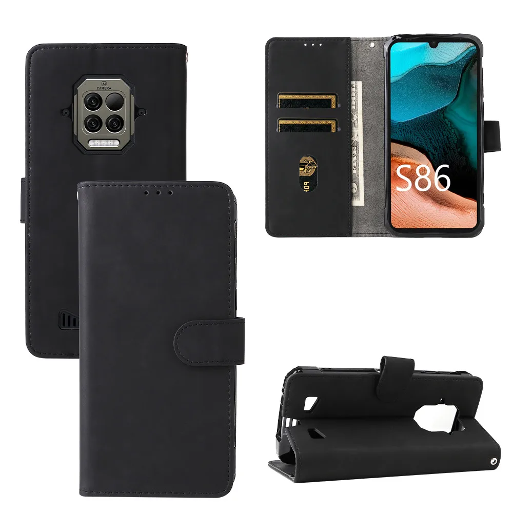 Per Doogee S86 Custodia Di Lusso Flip Skin Texture Slot Per Schede In Pelle Pu Custodia A Portafoglio Custodia Per Doogee S86 Pro Doogees86 Borsa Per 