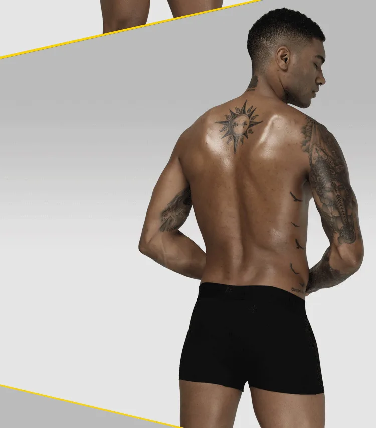 ORLVS Mens Boxer Sexy Underwear soft long boxershorts Cotton soft Underpants Male Panties 3D Pouch Shorts Under Wear Pants Short